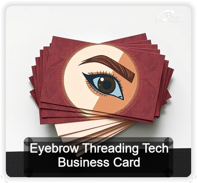 Eyebrow Threading Tech business card design sample