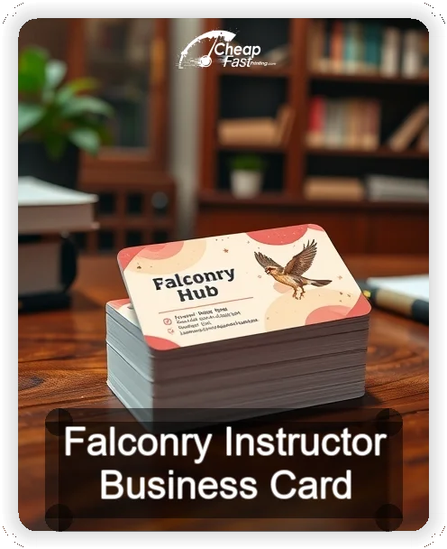 Falconry Instructor business card design sample