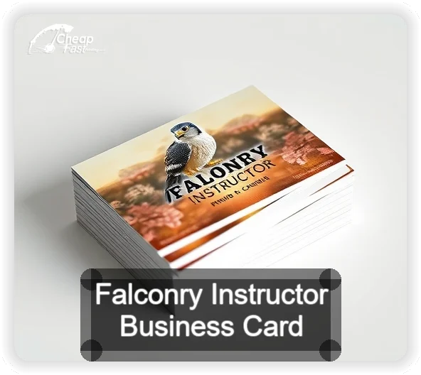 Falconry Instructor business card design sample