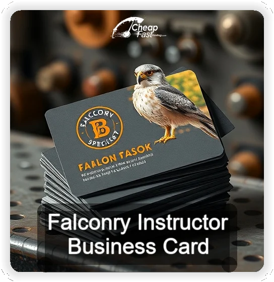 Falconry Instructor business card design sample
