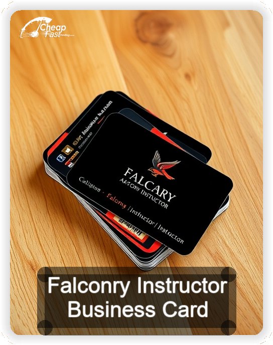 Falconry Instructor business card design sample