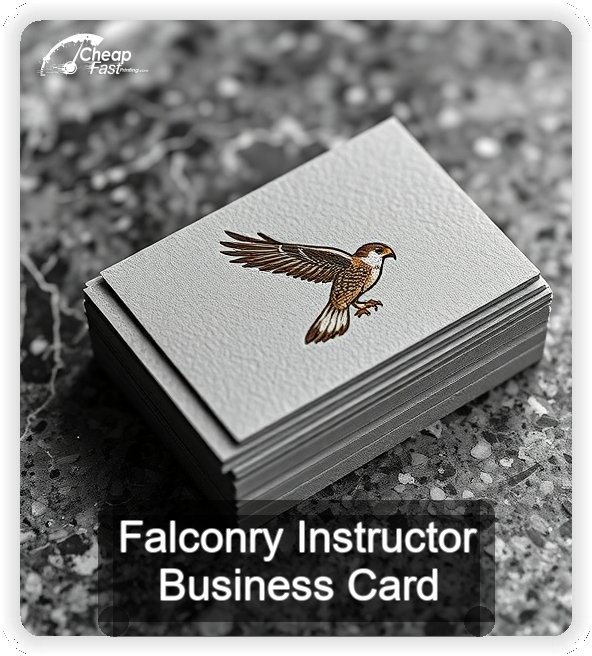 Falconry Instructor business card design sample