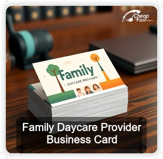 Family Daycare Provider business card design sample