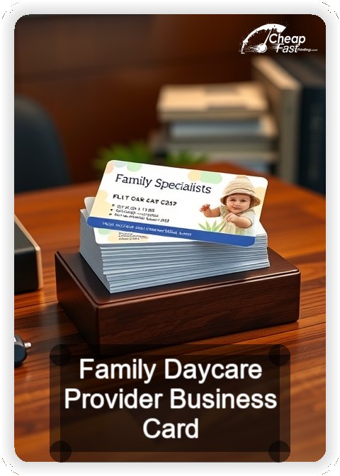 Family Daycare Provider business card design sample