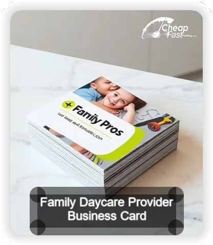 Family Daycare Provider business card design sample