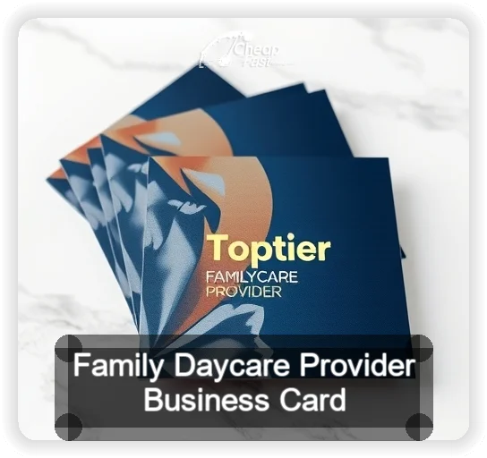 Family Daycare Provider business card design sample