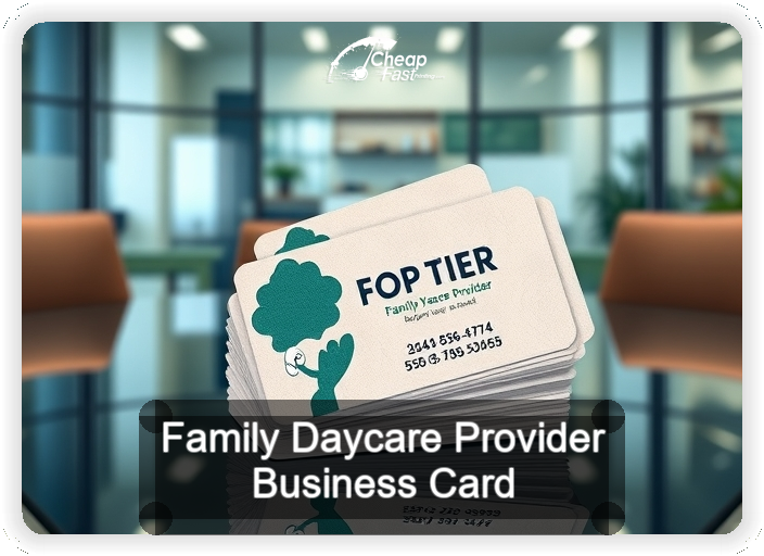 Family Daycare Provider business card design sample