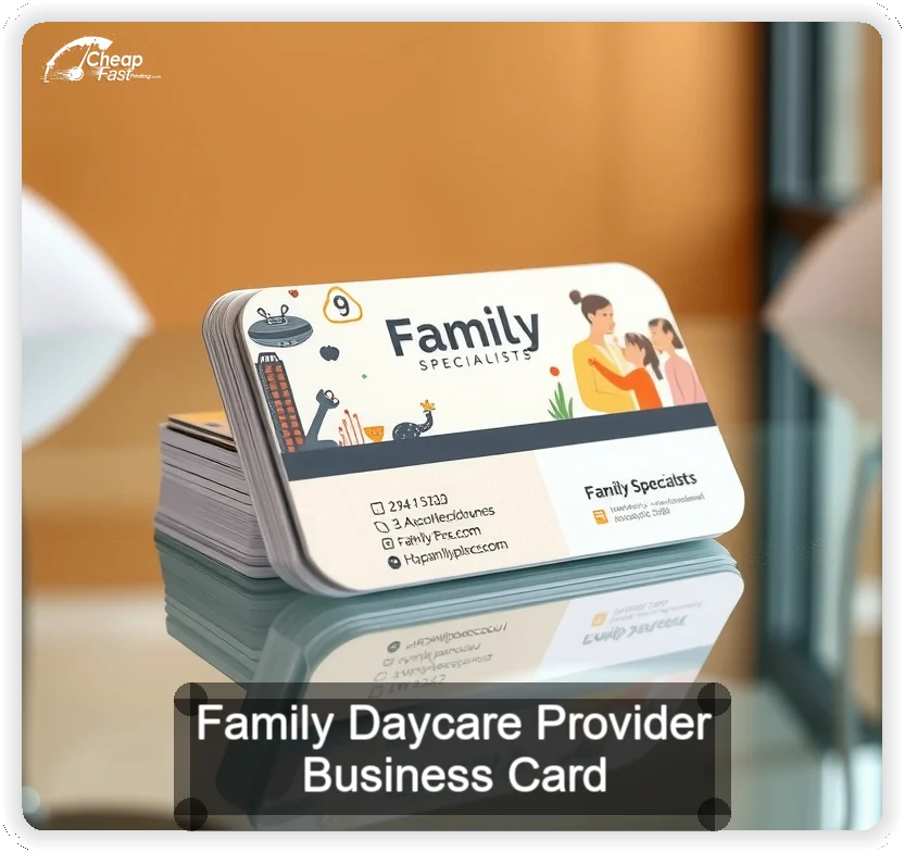 Family Daycare Provider business card design sample