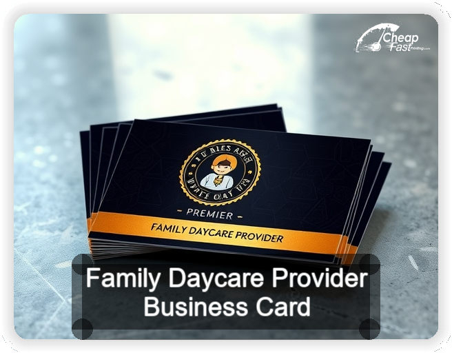 Family Daycare Provider business card design sample