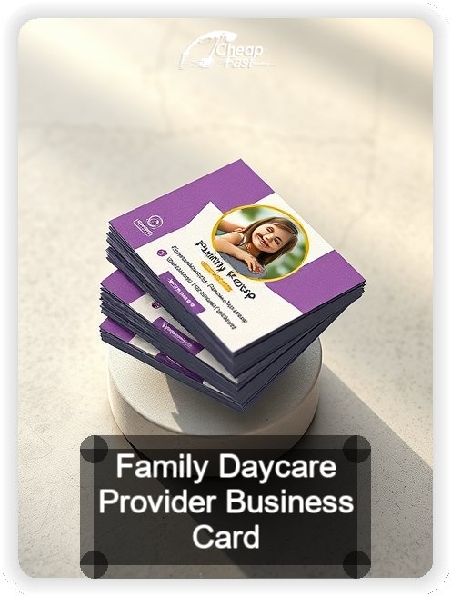Family Daycare Provider business card design sample