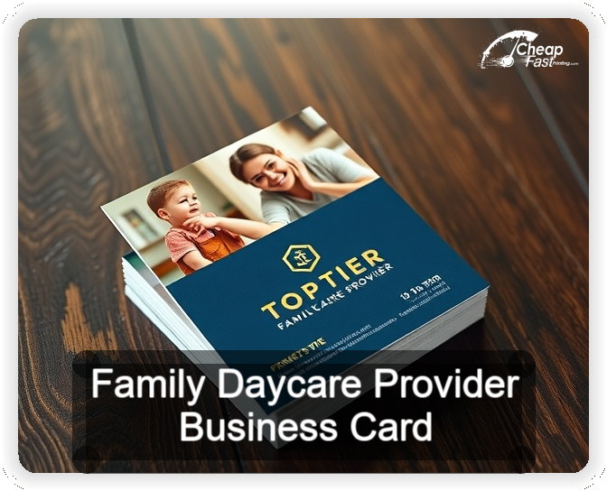Family Daycare Provider business card design sample