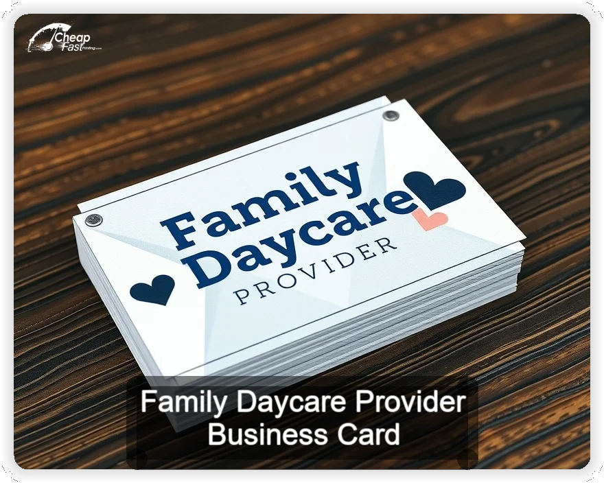 Family Daycare Provider business card design sample