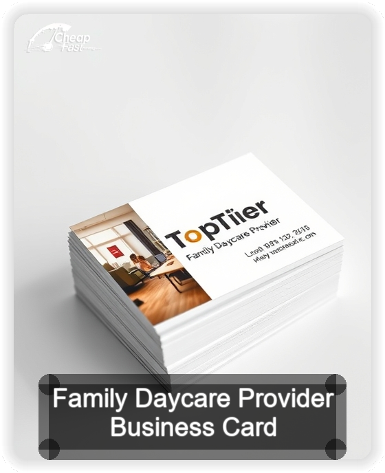 Family Daycare Provider business card design sample