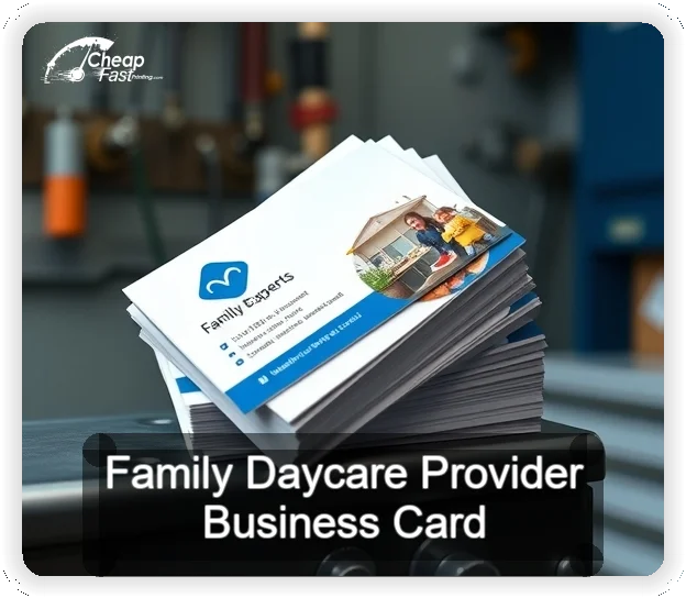 Family Daycare Provider business card design sample