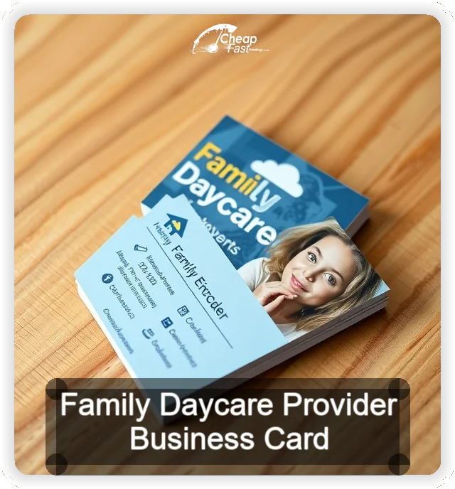 Family Daycare Provider business card design sample