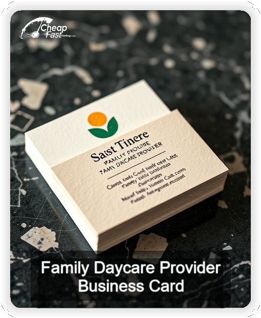 Family Daycare Provider business card design sample
