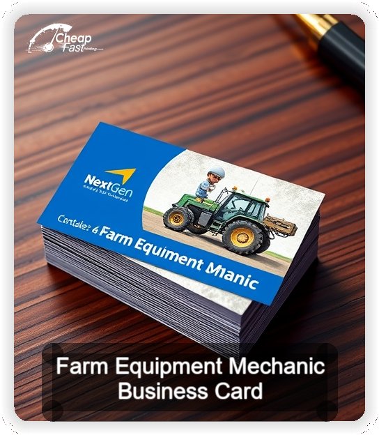 Farm Equipment Mechanic business card design sample