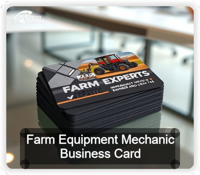 Farm Equipment Mechanic business card design sample