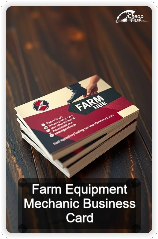 Farm Equipment Mechanic business card design sample