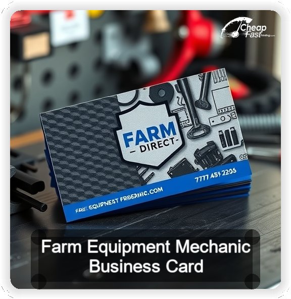 Farm Equipment Mechanic business card design sample
