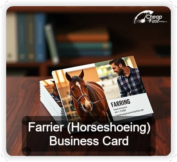 Farrier Horseshoeing business card design sample