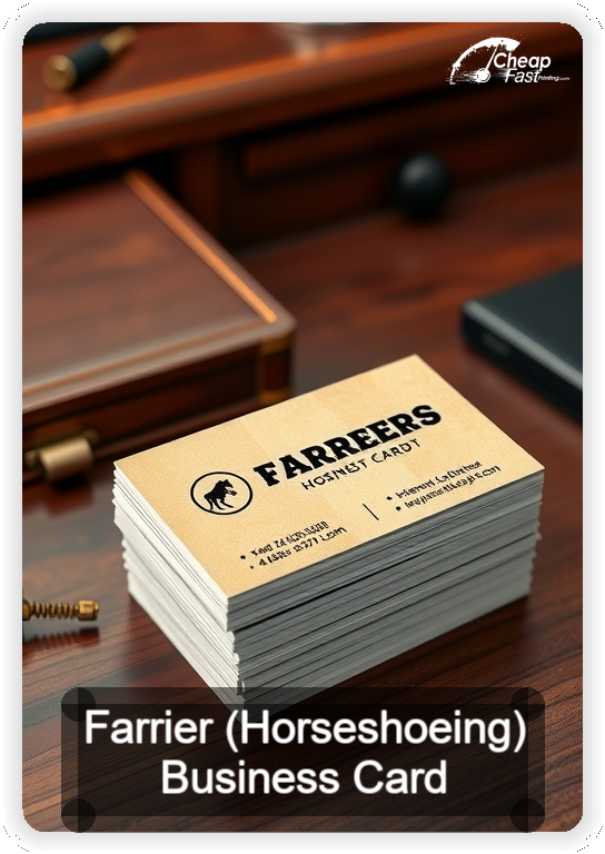 Farrier Horseshoeing business card design sample