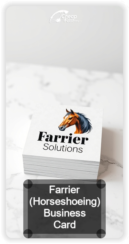 Farrier Horseshoeing business card design sample