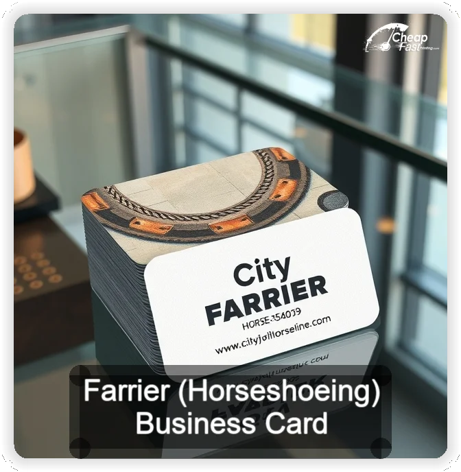 Farrier Horseshoeing business card design sample