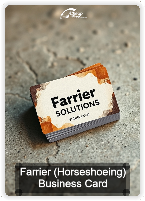 Farrier Horseshoeing business card design sample