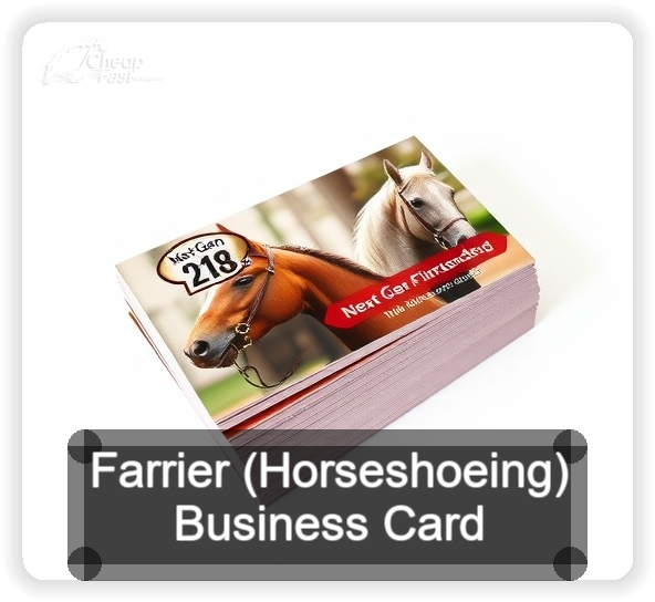 Farrier Horseshoeing business card design sample