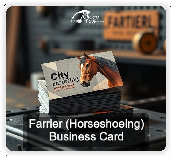 Farrier Horseshoeing business card design sample