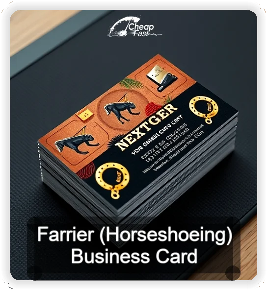 Farrier Horseshoeing business card design sample