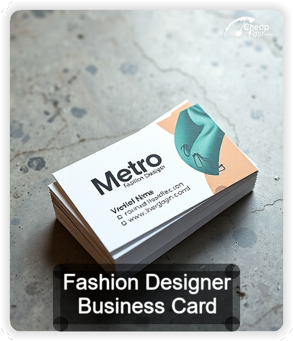 Fashion Designer business card design sample