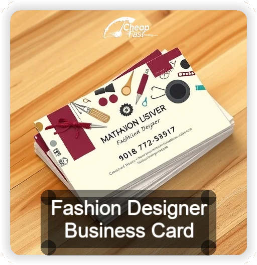 Fashion Designer business card design sample