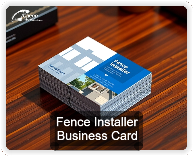 Fence Installer business card design sample