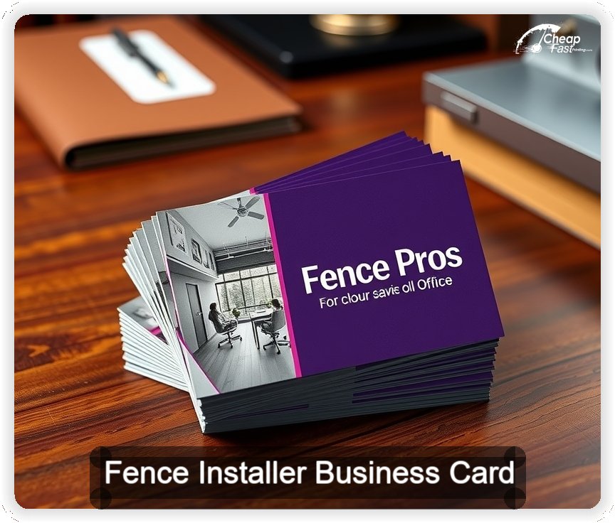 Fence Installer business card design sample