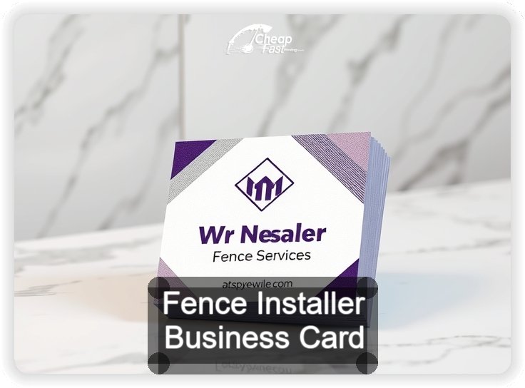 Fence Installer business card design sample