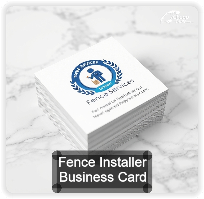 Fence Installer business card design sample