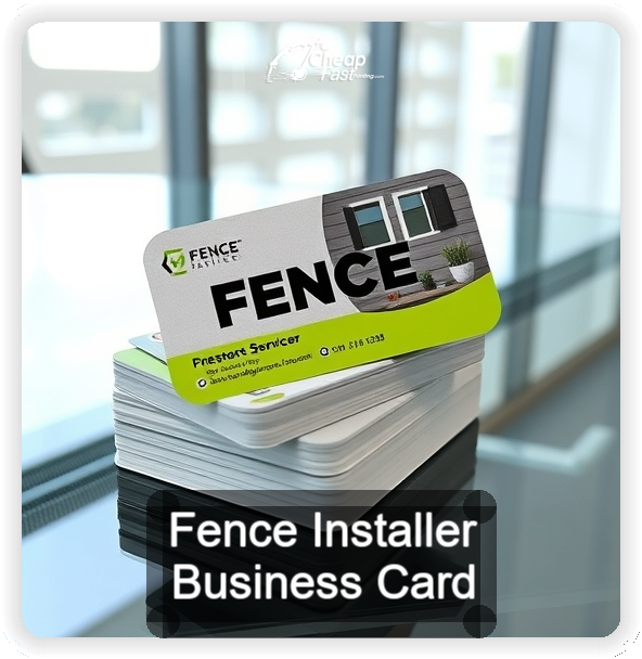 Fence Installer business card design sample