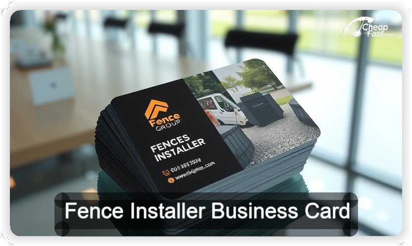 Fence Installer business card design sample