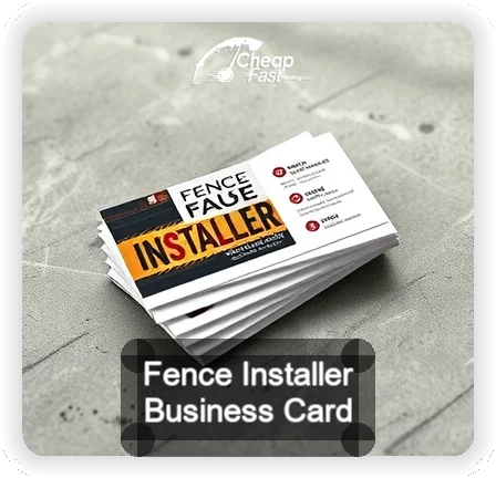 Fence Installer business card design sample