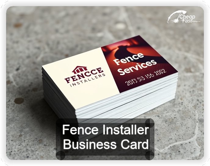 Fence Installer business card design sample