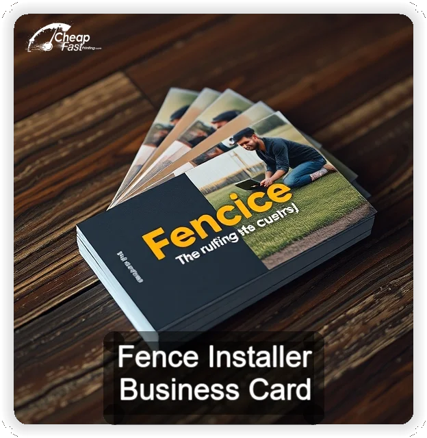 Fence Installer business card design sample