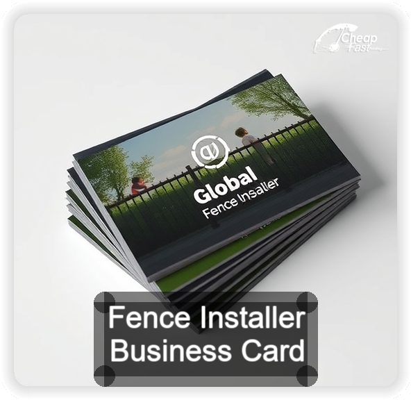 Fence Installer business card design sample