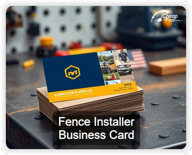 Fence Installer business card design sample