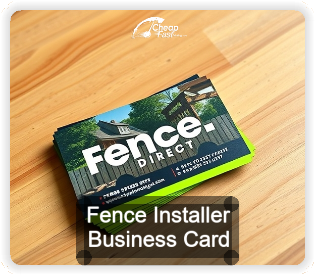Fence Installer business card design sample