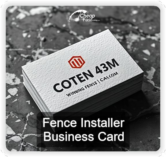 Fence Installer business card design sample