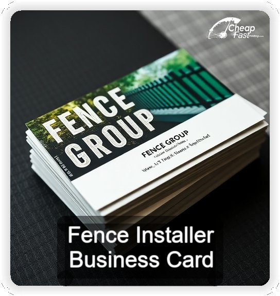 Fence Installer business card design sample