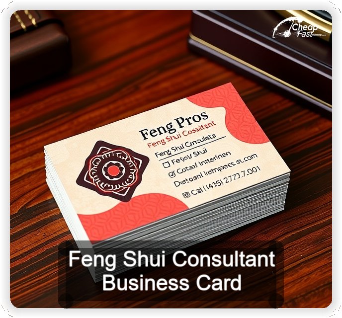 Feng Shui Consultant business card design sample