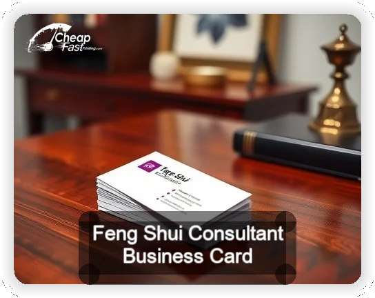Feng Shui Consultant business card design sample